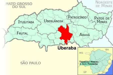 36 2.2.1 A cidade de Uberaba A cidade de Uberaba é considerada uma cidade de médio porte e está localizada no Triângulo Mineiro 12.