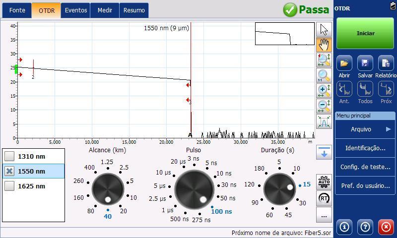 Prática: Bobinas Fusionadas com OTDR Tempo Real e Média Medição