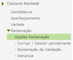 2.3 Módulo Reclamação 2.3.1 Menus da aplicação Após entrada no ecrã inicial, o utilizador deverá selecionar o separador Situação Profissional.