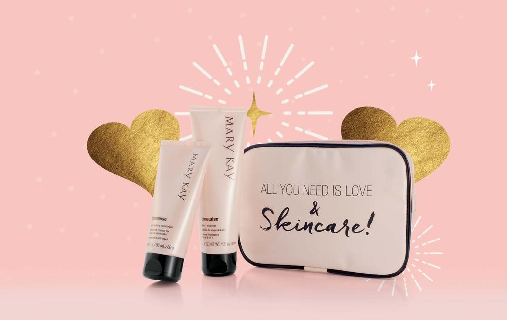 AMOR EM CUIDADO Perfeito para o básico da sua rotina de beleza, este presente tem uma das nossas duplas de produtos mais queridas da Mary Kay, acompanhada de um nécessaire com efeito gloss, que é