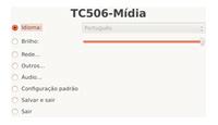 pressione a tecla P do teclado; c) A seguinte tela será apresentada, solicitando senha de acesso ao menu de configuração; A senha