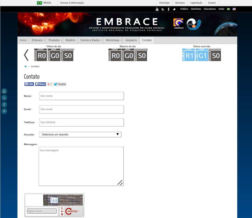 Canal de Comunicação www.inpe.