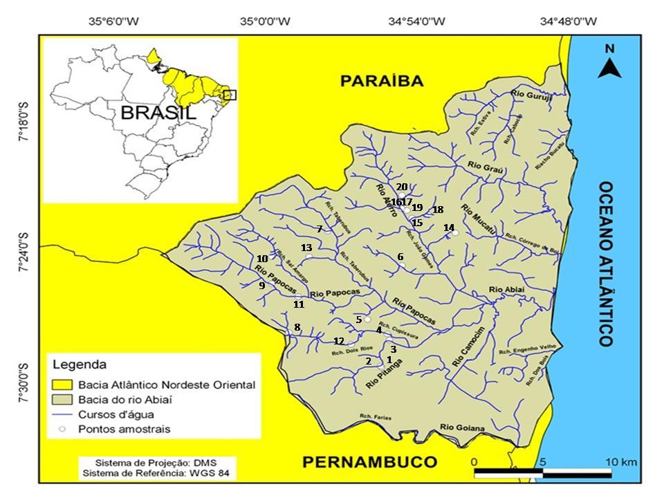 Figura 2: Mapa indicativo dos 22 pontos de