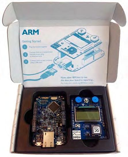 Este kit da ARMmbed foi projetado para usar a plataforma de Internet of Things Watson da IBM.
