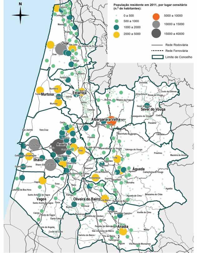 Figura 27 População residente em 2011, por lugar