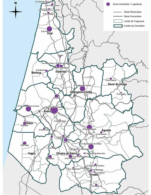 Figura 71 Localização dos principais polos industriais/logísticos