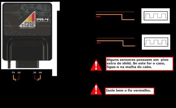 4.1 Entradas 1 - Do tipo indutivo: Sensores de Rotação e Fase *OBS: A