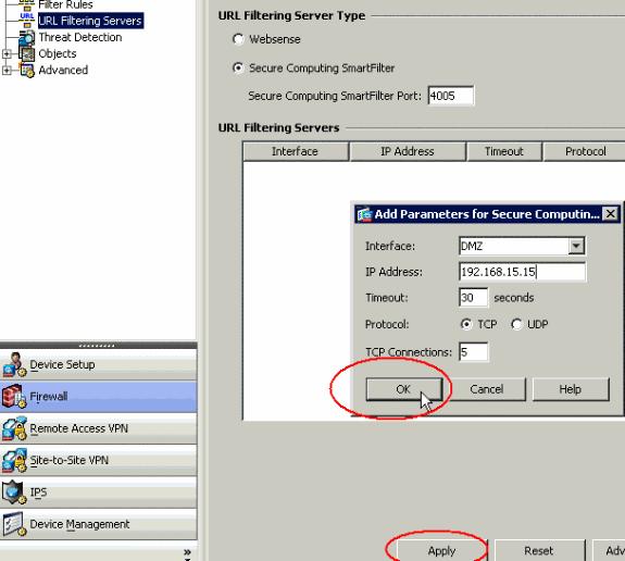 5. Da lista de drop-down do Firewall, escolha regras de filtro.