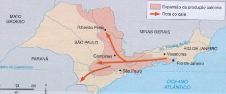 Vale do Paraíba (RJ SP): 1ª zona de cultivo. Início no final do século XVIII. Latifúndio escravista tradicional, sem inovações técnicas. Principal até aproximadamente 1860-70.