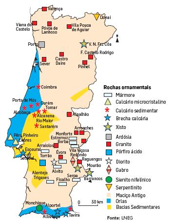 Fig. Xisto As rochas ornamentais, cuja exploração tem