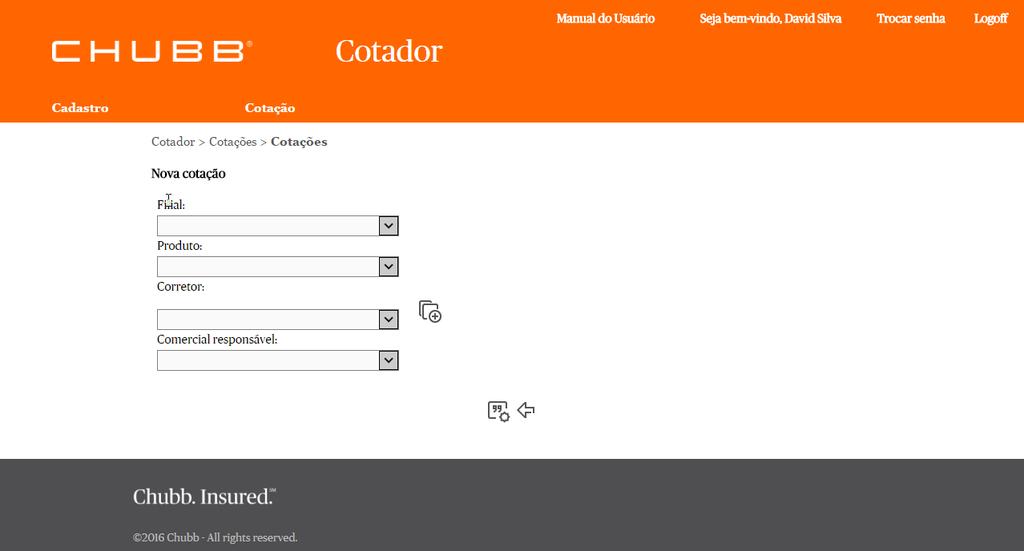 Cadastro de Corretores 1. Acesse o cadastro de corretores através do menu Cadastros Corretores.