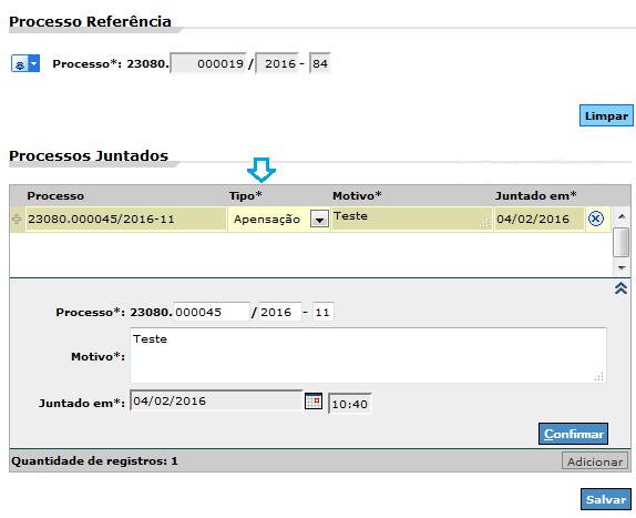 29 8.3 Juntada de processos Ao realizar a juntada de processo a uma solicitação ambos passarão a tramitar juntos. Acessar o Menu: Módulo do Sistema > SPA > Processo > Juntada de Processo.