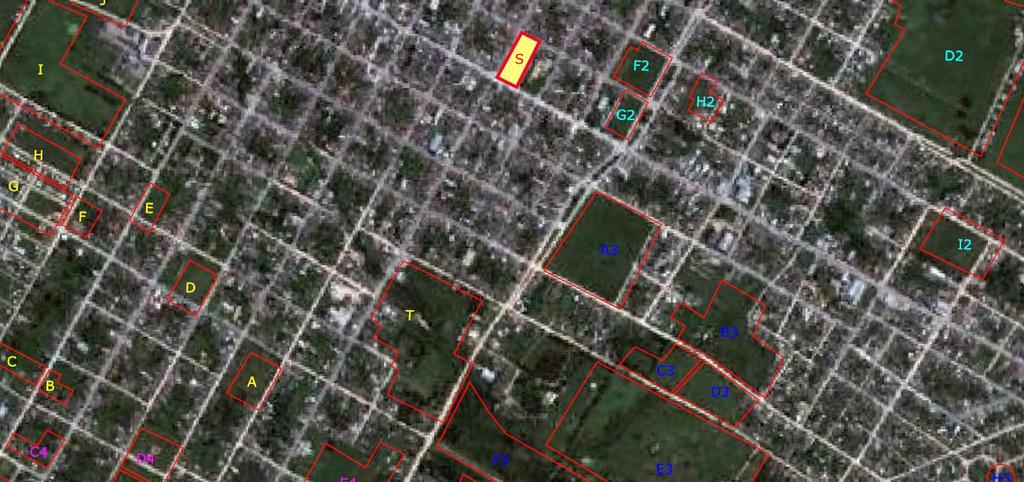 Figura 1 - Posição do lote "S" na malha urbana Dentre as áreas avaliadas, várias glebas obtiveram resultados próximos (Tabela 3).