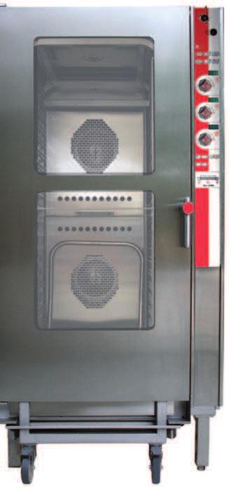 Hornos Ovens Fours Fornos Fours Injection à gaz et électriques Construction en acier inoxydable AISI 304 18/10. Brûleurs et ventilateurs en acier inoxydable. Résistances blindés.