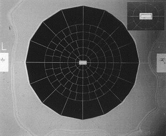 Detectores bolométricos - SCUBA Características: Array de detectores; Usa uma rede de Si 3 N 4 metalizado como