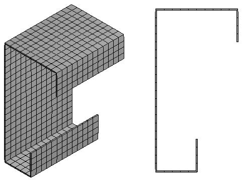 Figura 3.12 Discretização da malha em elementos quadrilaterais no ANSYS v.16.0 3.