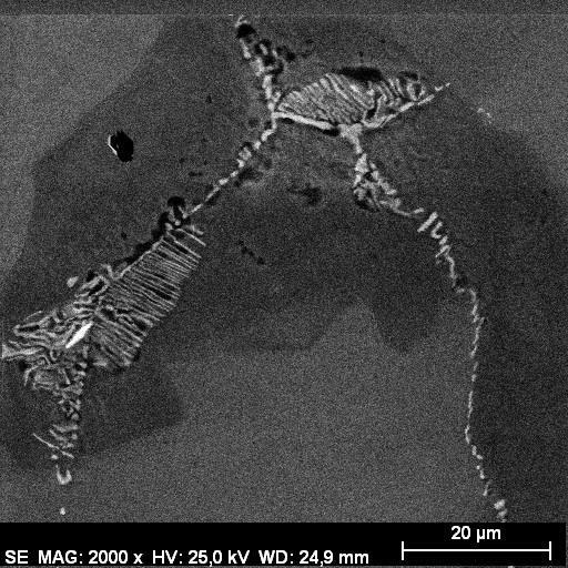 74 Figura 46 Micrografia MEV-Liga 1 solubilizada-ataque: Nital 2%-Aumento 2000x.