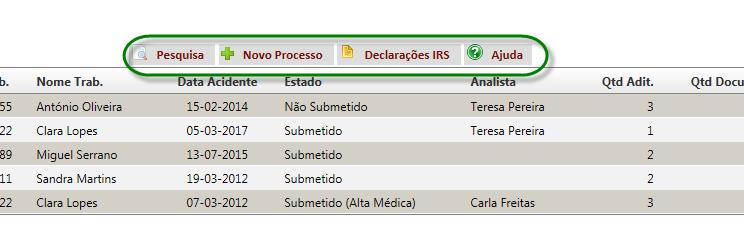 2.2 Ecrã Principal O Ecrã Principal é constituído por 3 áreas independentes: Área de Cabeçalho da