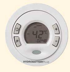 A temperatura exata Sendo termostáticos, os HydrobatteryPlus, permitem que a água quente seja fornecida exatamente à temperatura