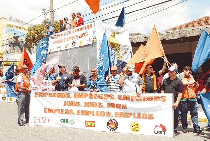 Marielle, presente O D irigentes e assessores do Sindicato dos Metalúrgicos de São Paulo e Mogi das Cruzes participaram em 5 de março de um protesto convocado pela CNTM (Confederação Nacional dos