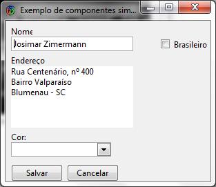 A Figura 23 apresenta a interface desenhada no Delphi, ao passo que a Figura 24 apresenta o resultado obtido com a tradução.