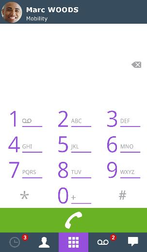 Abrir o teclado. 2. Introduza o número do seu contacto. 3. Fazer a chamada. A função copiar/colar está disponível no teclado.