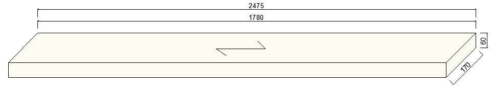 Capítulo 3 Análise Experimental 59 Lyptus foram consideradas: seção transversal de 170 por 60 mm e comprimento de 2475 mm. O layout das amostras é apresentado na Figura 3.11.