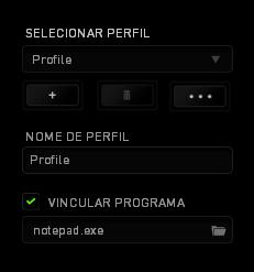 Perfil Um Perfil é uma maneira conveniente de organizar todas as suas configurações personalizadas e você pode ter um número infinito de perfis à disposição.