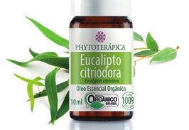 EUCALIPTO CITRIODORA Eucalyptus citriodora 10ml - cód. 56 32, 00 HORTELÃ-PIMENTA Mentha piperita 10ml - cód.