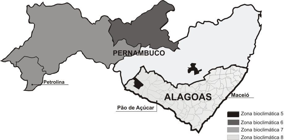 abaixo. 2. OBJETIVO Figura 2: Zoneamento bioclimático atual para os Estados de Alagoas e Pernambuco (ABNT, 2003).