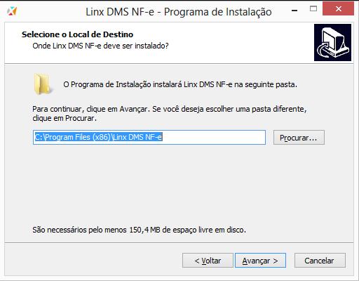 Após informar o diretório, clique em Avançar para continuar.