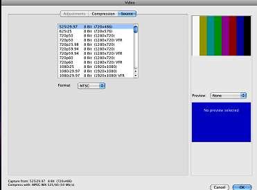 8/12 6) Vá em Capture Video Settings; 7) Selecione os parâmetros do sinal de vídeo de entrada
