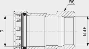 Megapress Com SC-Contur F2 F2 modelo 4212 artigo DN D BSP Z L WS