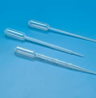 Length mm Comprimento TOT. mm Ø tallo mm Stem Ø mm Haste Ø mm Disposable PE pipette with bulb and graduations. The slender tip guarantees precision transfer of the sample.