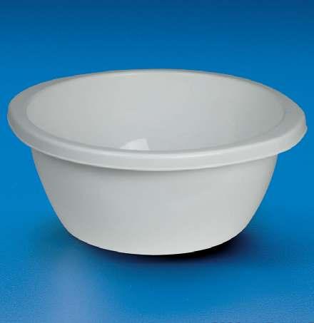 88 ARTÍCULOS PARA HOSPITALES HOSPITAL WARES ARTIGOS HOSPITALARES CUBETA REDONDA ROUND BOWL VASILHA REDONDA Cubeta de color blanco con borde, autoclavable a +121 C durante 20 minutos.