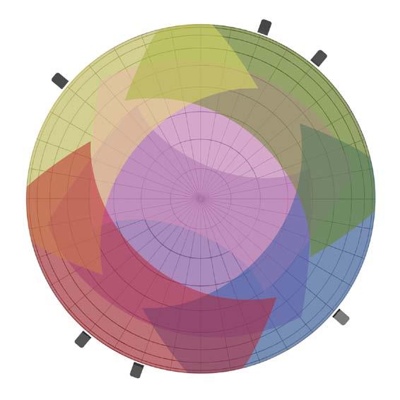 a) b) c) d) Projeção fulldome com o SPACEGATE Nova para cúpulas de tamanho médio Para as