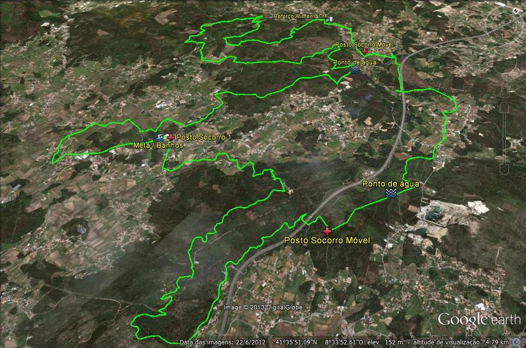 Meia-Maratona Raid do Facho Sentido do percurso da Meia-Maratona (sentido dos ponteiros do relógio):