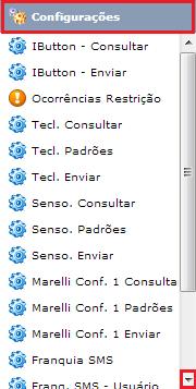 configurações em alguns itens do portal, desde configuração de IButton, envio de macros para o teclado, configuração de sensores, restrição de