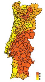 Regulamentação Térmica (RCCTE) Zonas climáticas RCCTE Zonas