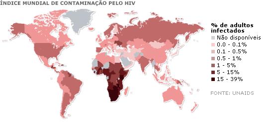 19 Figura 1: Índice mundial da contaminação pelo HIV FONTE: UNAIDS, 2016a A maior redução de novas infecções pelo HIV ocorreu no leste e no sul da África.