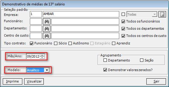 2- Selecione o funcionário, e clique em filtrar. 3- Clique em alterar. 4- Escolha a verba 4060 Base de 13º salário. 5- No campo controle, escolha a opção aceita valor.