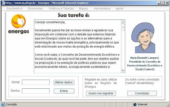 Qual(is) meio(s) de produção de energia elétrica? No texto de introdução do objeto de aprendizagem é feita a orientação para sua utilização.