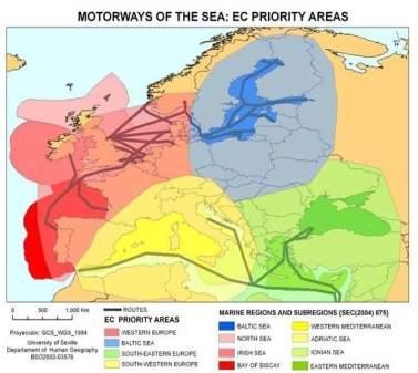 a sustentabilidade do sector Programa Auto-estradas do Mar integrado nas Redes Transeuropeias
