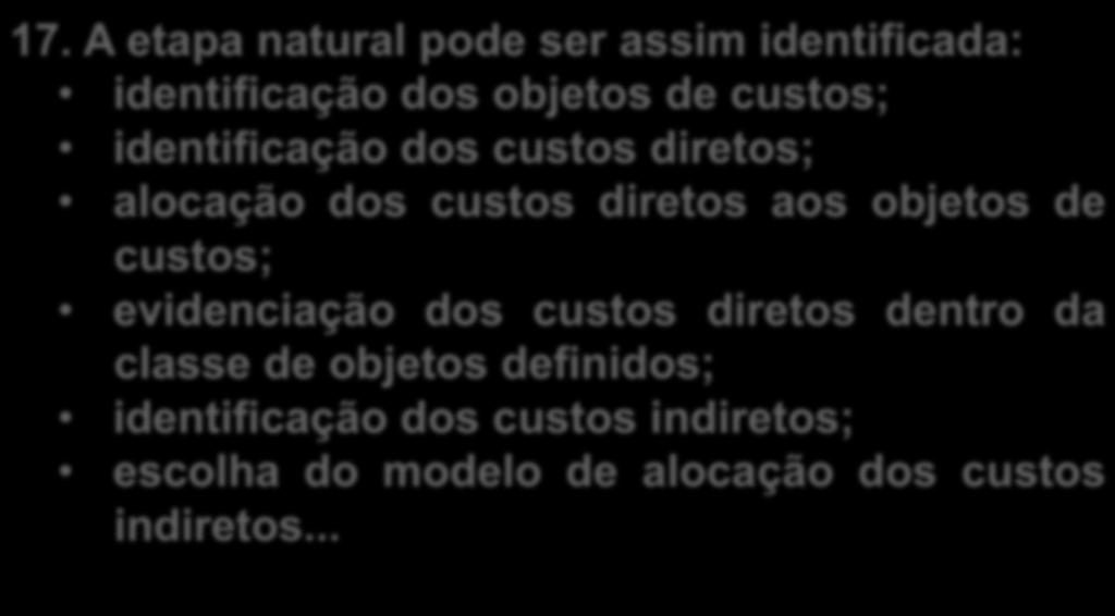 NBCT 16.11 Subsistema de Informação de Custo do SP 17.