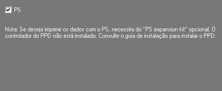 INSTALAÇÃO DO CONTROLADOR DE IMPRESSORA / CONTROLADOR PC-FAX 5 Quando aparecer a janela de selecção do controlador de impressora, retire a marca de verificação [PCL6], seleccione o controlador de