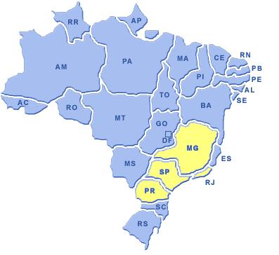 Cenário Primeiras experiências em 1991: Regiões Sul e Sudeste: