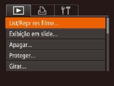 Ver por Data Os resumos do filme podem ser vistos por data. 1 Escolha um filme. zpressione o botão <n>, escolha [List/Repr res filme] na guia [1], depois escolha uma data (= 22).