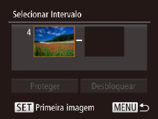 Usar o Menu 1 Acesse a tela de configuração. zpressione o botão <n> e escolha [Proteger] na guia [1] (= 22). 2 Escolha um método de seleção.