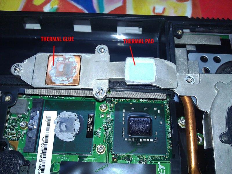 Passo 7 O uso da CPU Glue térmica e GPU usar