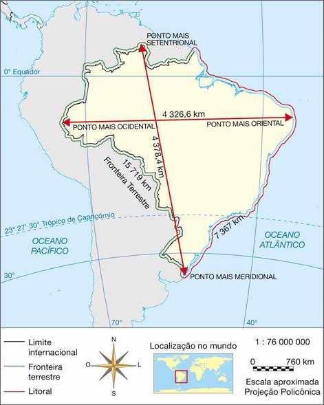 Indique o ponto extremo leste do Brasil:. Indique o ponto extremo oeste do Brasil:.